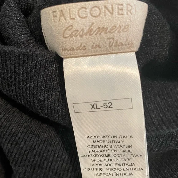 NWT Falconeri Men’s Black Cashmere Turtleneck Sweater